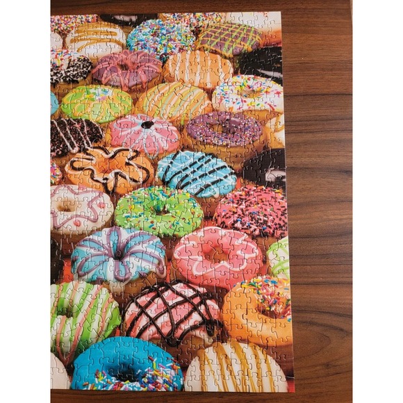 Cobble Hill: Doughnuts 1000 Piece Jigsaw Puzzle Complete - Picture 4 of 8